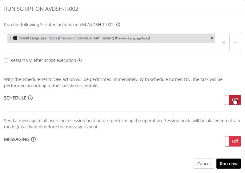 Nerdio Manager for Enterprise – Run script on Session Host